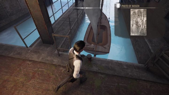 Start exploring the area by investigating the boat, which is in to docks to the right of the building - Sherlock Holmes Chapter One: Gilded Cage, boat workshop - walkthrough - A gold-plated cage - Sherlock Holmes Chapter One Guide