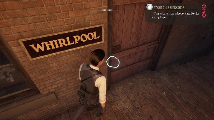 A new task will show up in your file - Sherlock Holmes Chapter One: Gilded Cage, boat workshop - walkthrough - A gold-plated cage - Sherlock Holmes Chapter One Guide