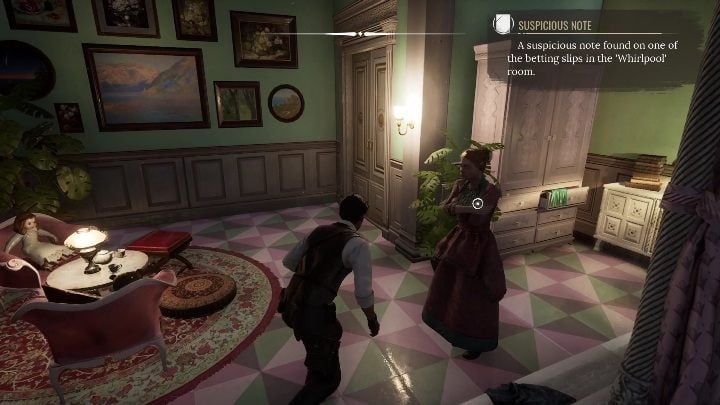 After talking to the woman, it is worth going to Imogen to present her with new evidence about her father's death - Sherlock Holmes Chapter One: Gilded Cage, boat workshop - walkthrough - A gold-plated cage - Sherlock Holmes Chapter One Guide