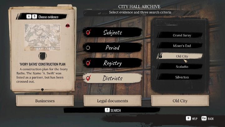 Mark these items on site to receive new information about the construction - Sherlock Holmes Chapter One: Gilded Cage, getting a job - walkthrough - A Gilded Cage - Sherlock Holmes Chapter One Guide