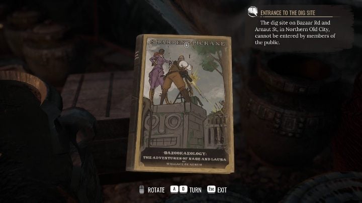 This is the third book you can get during this mission - Sherlock Holmes Chapter One: Gilded Cage, excavations - walkthrough - A Gilded Cage - Sherlock Holmes Chapter One Guide