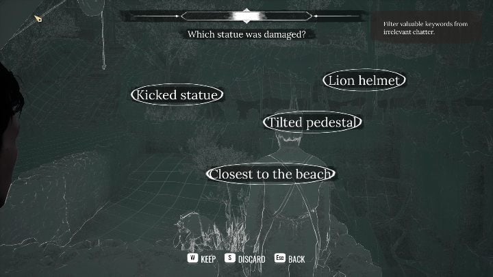 The correct answers that you need to pick are - Sherlock Holmes Chapter One: Gilded Cage, excavations - walkthrough - A Gilded Cage - Sherlock Holmes Chapter One Guide