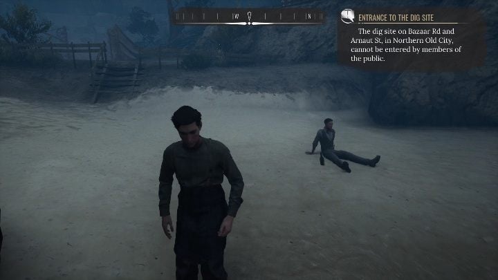 Go to the beach when the reconstruction is complete - Sherlock Holmes Chapter One: Gilded Cage, excavations - walkthrough - A Gilded Cage - Sherlock Holmes Chapter One Guide