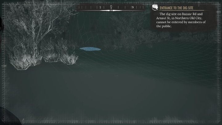 Using the concentration mode, you will see a place where you can dig - Sherlock Holmes Chapter One: Gilded Cage, excavations - walkthrough - A Gilded Cage - Sherlock Holmes Chapter One Guide