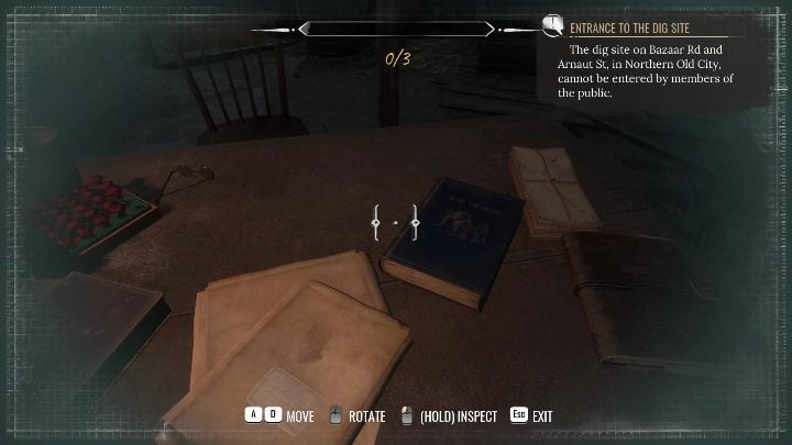 Take the opportunity to run up to the desk - Sherlock Holmes Chapter One: Gilded Cage, excavations - walkthrough - A Gilded Cage - Sherlock Holmes Chapter One Guide