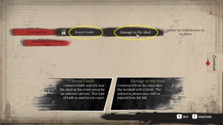The second to last good combination is - Sherlock Holmes Chapter One: The Gilded Cage, finding Goliath - walkthrough - A Gilded Cage - Sherlock Holmes Chapter One Guide