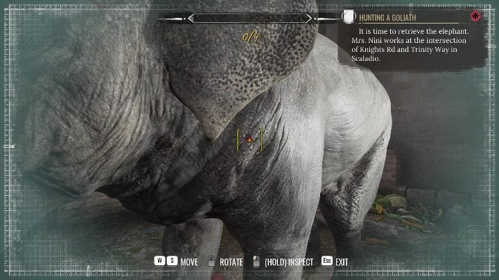 Once the elephant is in its safe place, you need to look at it - Sherlock Holmes Chapter One: The Gilded Cage, finding Goliath - walkthrough - A Gilded Cage - Sherlock Holmes Chapter One Guide