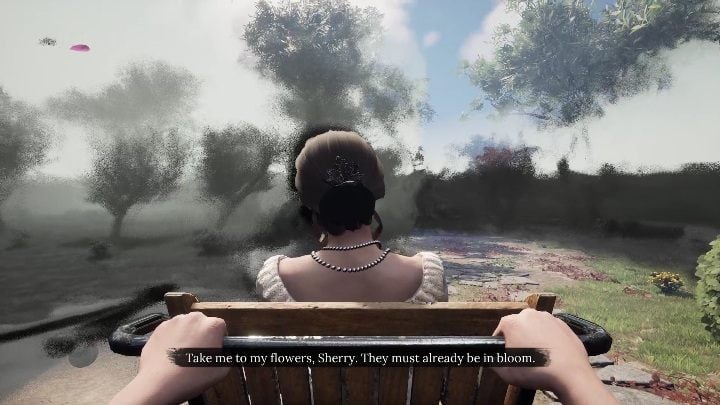 The final vision of your mother will appear right at the front door - Sherlock Holmes Chapter One: A Mothers Love, Garden - walkthrough - A Mothers love #5 - Sherlock Holmes Chapter One Guide