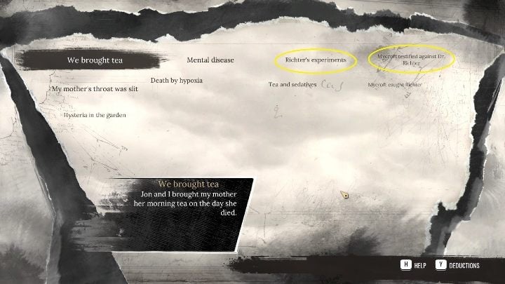 The next connection is - Sherlock Holmes Chapter One: A Mothers Love, Garden - walkthrough - A Mothers love #5 - Sherlock Holmes Chapter One Guide