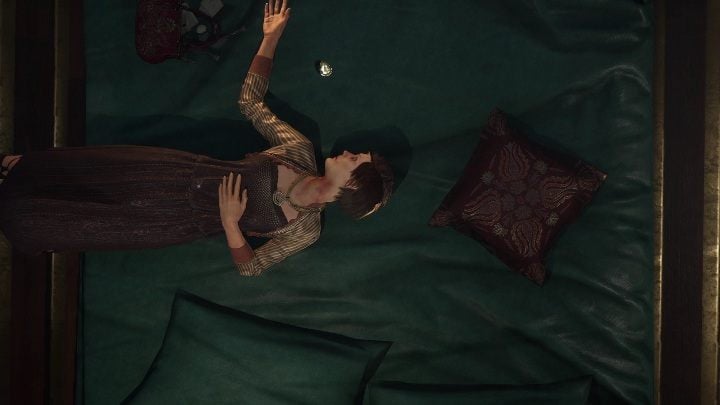 When you enter the room, you'll find that the lady is dead - Sherlock Holmes Chapter One: Ghosts of the Past, seance room - walkthrough - Ghosts of the past - Sherlock Holmes Chapter One Guide