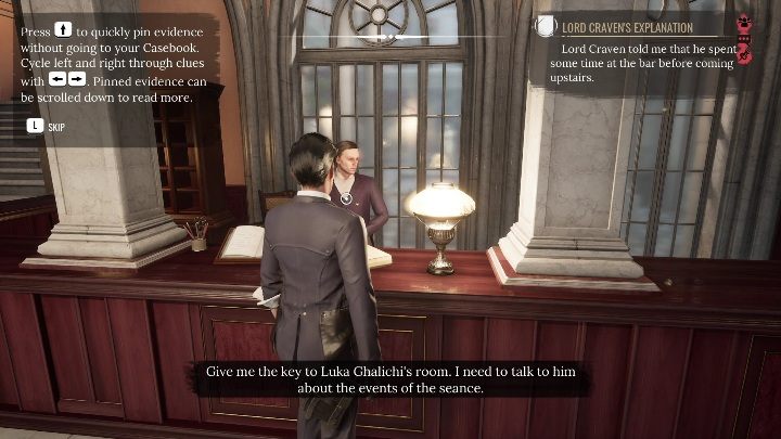 After examining the body and the room, you must go to Luka - Sherlock Holmes Chapter One: Ghosts of the Past, murder case - walkthrough - Ghosts of the past - Sherlock Holmes Chapter One Guide