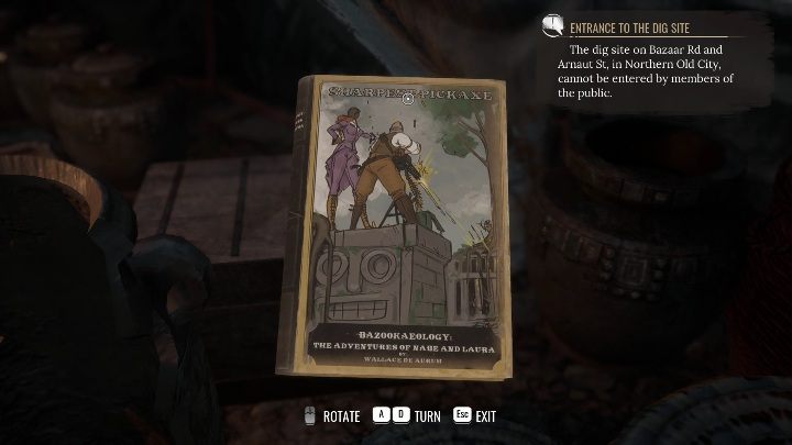 It's the third book in the Bazookaeology trilogy - Sherlock Holmes chapter one: Everyones a Critic - trophy, how to obtain? - Trophy Guide - Sherlock Holmes Chapter One Guide