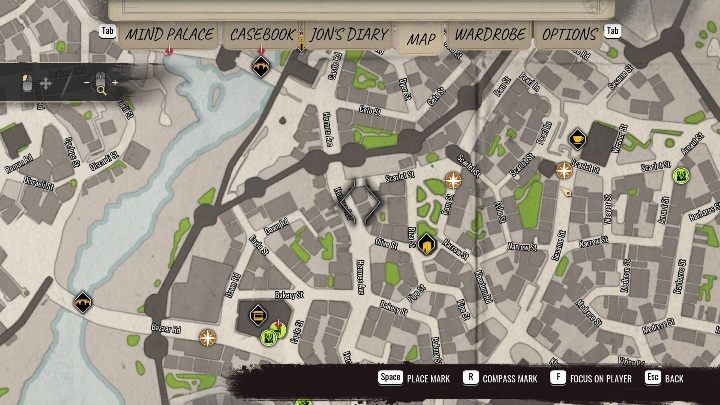 The artist lives in Old City, in the eastern part, near the main market - Sherlock Holmes Chapter One: The Muse from Abroad, the painters apartment - walkthrough - The Muse From Abroad - Sherlock Holmes Chapter One Guide