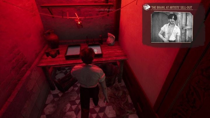 In the room there is a small darkroom, hidden in the bathroom - Sherlock Holmes Chapter One: The Muse from Abroad, the painters apartment - walkthrough - The Muse From Abroad - Sherlock Holmes Chapter One Guide