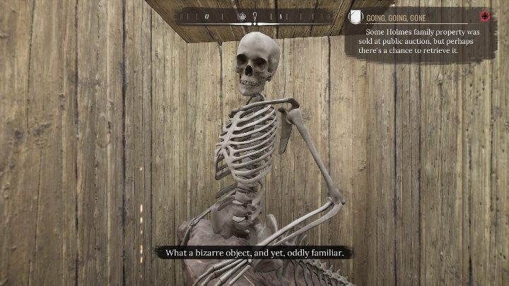 In the box you will find a mermaid skeleton, which will remind Sherlock of another room located in the house - Sherlock Holmes Chapter One: A Mothers Love, cabinet of curiosities - walkthrough - Motherly love #4 - Sherlock Holmes Chapter One Guide
