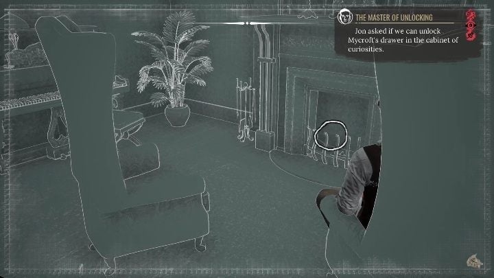 You can stay in this mode, because you'll keep discovering new traces - Sherlock Holmes Chapter One: A Mothers Love, cabinet of curiosities - walkthrough - Motherly love #4 - Sherlock Holmes Chapter One Guide