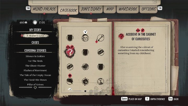 5 - Sherlock Holmes Chapter One: A Mothers Love, cabinet of curiosities - walkthrough - Motherly love #4 - Sherlock Holmes Chapter One Guide