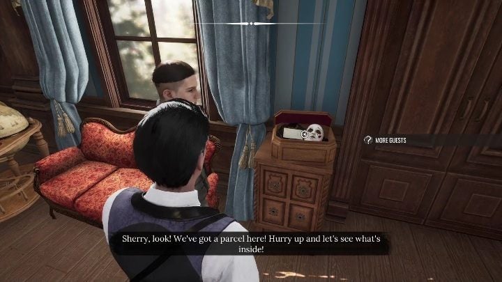 After leaving the office, Jon will notice another package that was delivered to the apartment - Sherlock Holmes Chapter One: A Mothers Love, cabinet of curiosities - walkthrough - Motherly love #4 - Sherlock Holmes Chapter One Guide