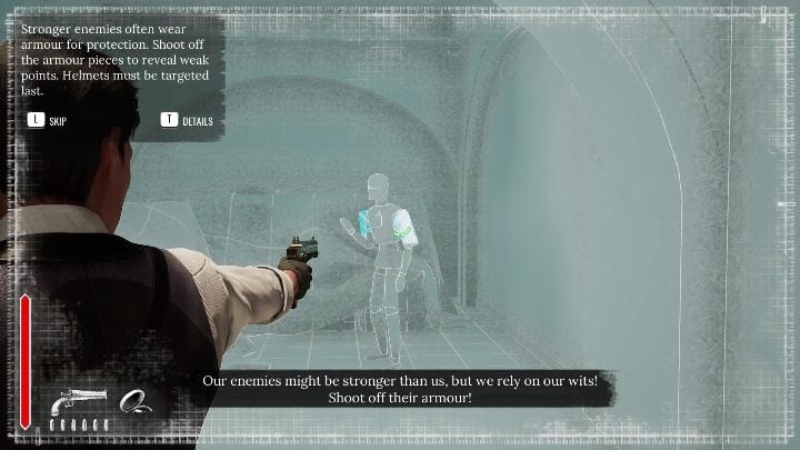 When you slow the time down, you will see yellow and blue elements - Sherlock Holmes Chapter One: Training - walkthrough - Police cases - Sherlock Holmes Chapter One Guide