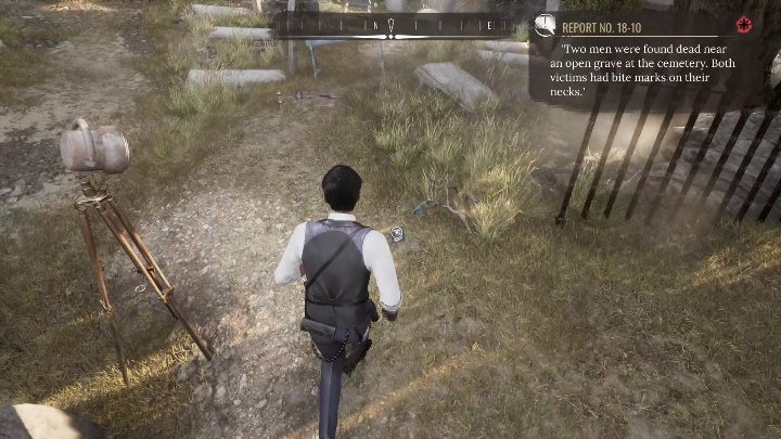 3rd evidence It's a hat lying next to a metal fence - Sherlock Holmes Chapter One: What Was Did in the Shadows - walkthrough - Police cases - Sherlock Holmes Chapter One Guide