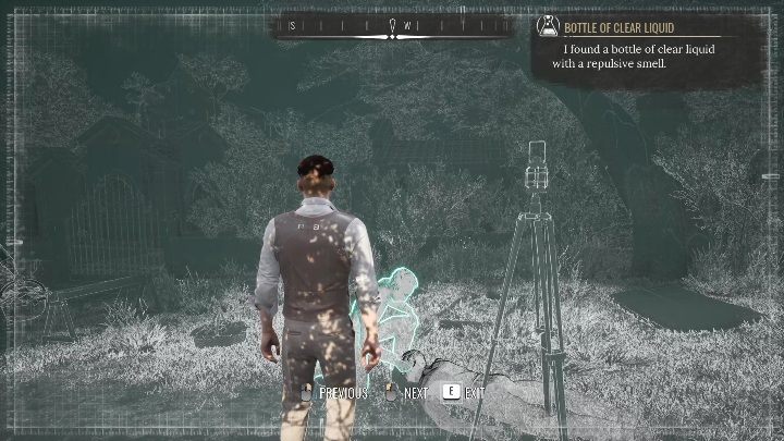 2nd place: By the corpse, place the man without a beard, but with glasses - Sherlock Holmes Chapter One: What Was Did in the Shadows - walkthrough - Police cases - Sherlock Holmes Chapter One Guide