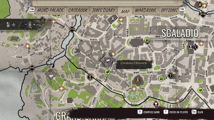 Eel Hunting case begins in Cordon Chronicle Building (the newspaper building in the eastern part of Scaladio) - Sherlock Holmes Chapter One: Eel Hunting Mycrofts Case - walkthrough, solution - Mycroft Cases - Sherlock Holmes Chapter One Guide