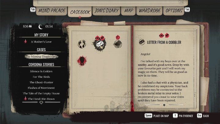 After examining the letter, you need to track it from the menu - there will be new clues on the ground (footprints) once you do that - Sherlock Holmes Chapter One: The Lost Shopkeeper Mycrofts Case - walkthrough, solution. - Mycroft Cases - Sherlock Holmes Chapter One Guide