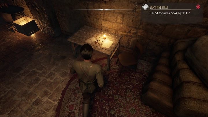 The next table is on the opposite side, on a eye-catching carpet - Sherlock Holmes Chapter One: The Lost Shopkeeper Mycrofts Case - walkthrough, solution. - Mycroft Cases - Sherlock Holmes Chapter One Guide