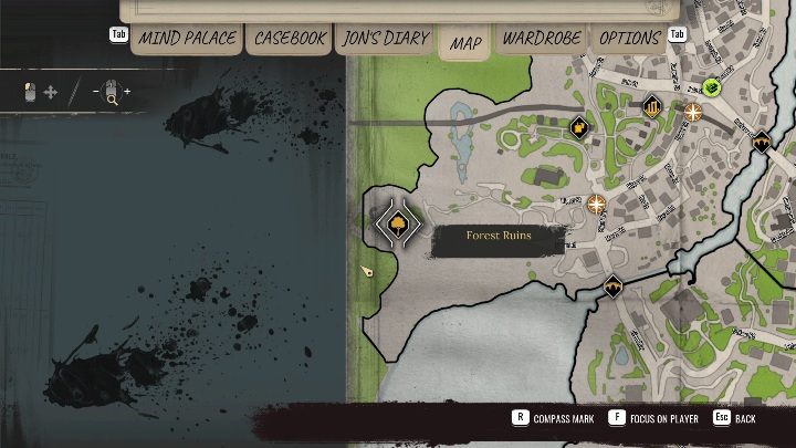 The map rarely shows the mission points you have to reach - Sherlock Holmes Chapter One: Map - Basics - Sherlock Holmes Chapter One Guide