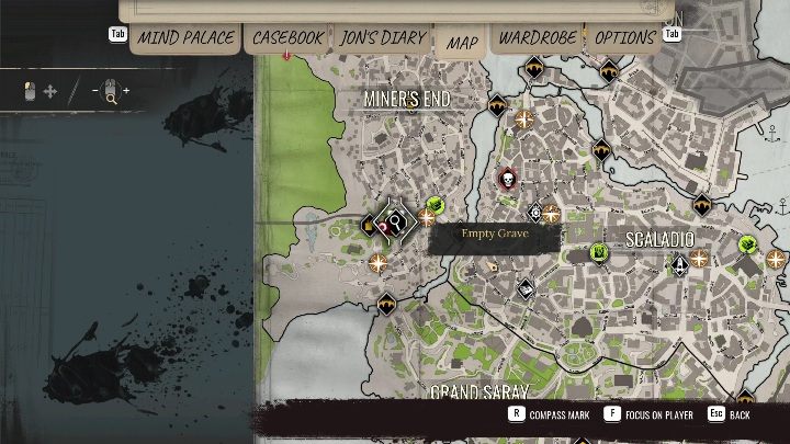 You should also pay attention to the magnifying glass icon that can appear in the places where a given case takes place - Sherlock Holmes Chapter One: Map - Basics - Sherlock Holmes Chapter One Guide