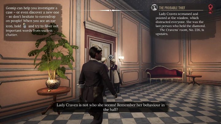 You can only eavesdrop on people who are marked with a special icon - Sherlock Holmes Chapter One: Eavesdropping - how to pass? - Minigames - Sherlock Holmes Chapter One Guide