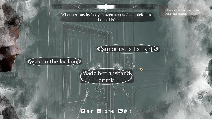 Eavesdropping involves selecting the most important information from the entire conversation - Sherlock Holmes Chapter One: Eavesdropping - how to pass? - Minigames - Sherlock Holmes Chapter One Guide