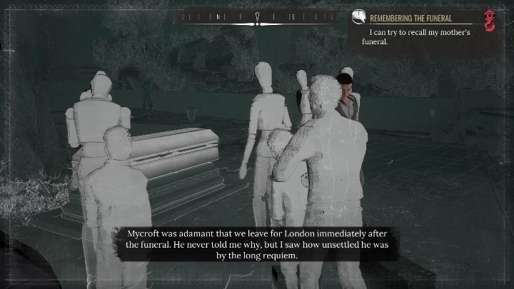 Near the entrance, right next to the big tree, you will find the first memory - Sherlock Holmes Chapter One: A Mothers Love, cemetery - walkthrough - Motherly love - Sherlock Holmes Chapter One Guide