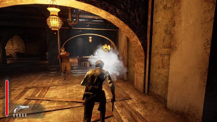 In this hideout, you will fight with opponents in the basement of one of the buildings - Sherlock Holmes Chapter One: Bandit Lairs - list of all - Secrets & Collectibles - Sherlock Holmes Chapter One Guide