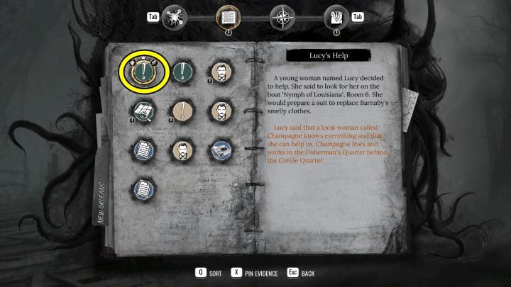 Talk to Sherlock - you can find him by the stairs not far from Nymph of Louisiana - Sherlock Holmes The Awakened: New Orleans - Sherlock Holmes The Awakened: Chapter 4 - New Orleans - Sherlock Holmes The Awakened Walkthrough