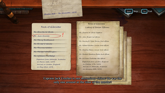 The result of the investigation. - Sherlock Holmes Crimes and Punishments: Search for possible sailor suspects - Sherlock Holmes Crimes and Punishments: The Abbey Grange Affair - Sherlock Holmes: Crimes and Punishments Game Guide