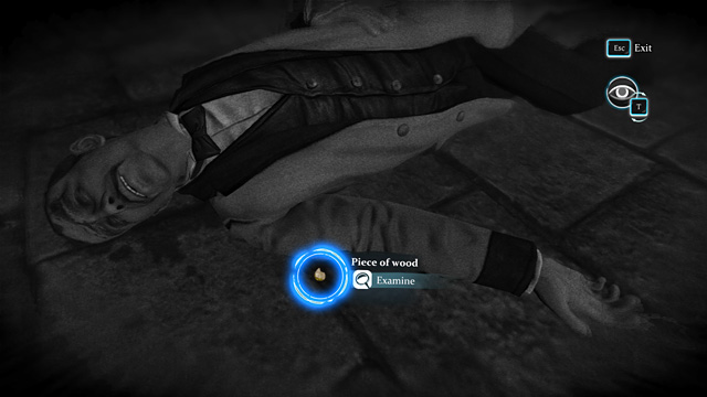 A Piece of wood near the victim. - Sherlock Holmes Crimes and Punishments: Investigate the crime scene and talk to witnesses at Half Moon Street - Sherlock Holmes Crimes and Punishments: A Half Moon Walk - Sherlock Holmes: Crimes and Punishments Game Guide