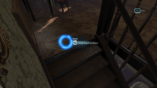 A trap at the top of the stairs. - Sherlock Holmes Crimes and Punishments: Check the possible routes that the thieves could take to escape Notting Hill manor, and prepare the traps for them - Sherlock Holmes Crimes and Punishments: A Half Moon Walk - Sherlock Holmes: Crimes and Punishments Game Guide