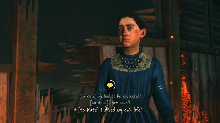 Speak with Kate. Focus on her feelings, tell her that Holmes made mistakes but that he cares about the daughter - Cemetery | Walkthrough - Fever Dreams | Walkthrough - Sherlock Holmes: The Devils Daughter Game Walkthrough