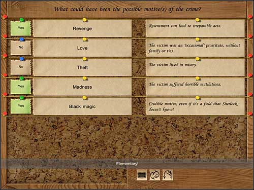 Motives of the crime - Baker Street, 2nd September 1888 - Walkthrough - Sherlock Holmes vs. Jack the Ripper - Game Guide and Walkthrough