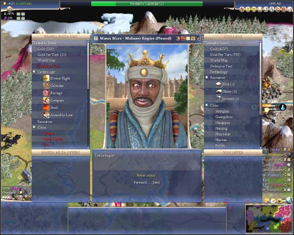 One more, very important thing - although AIs are reasonably trustworthy (except Montezuma) the most they respect is power - Diplomacy - More - Sid Meiers Civilization IV - Game Guide and Walkthrough