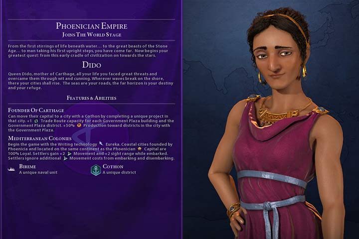 Although Phoenicia is the real naval power, it mostly depends on trading - Civilization 6: Phoenicia (Gathering Storm) - Dido, nation description, tips - Gathering Storm Added Nations - Sid Meiers Civilization VI Game Guide