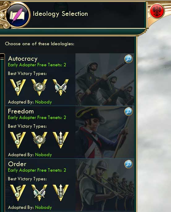 Ideology selection - Introduction - Ideologies - Sid Meiers Civilization V - New Brave World - Game Guide and Walkthrough