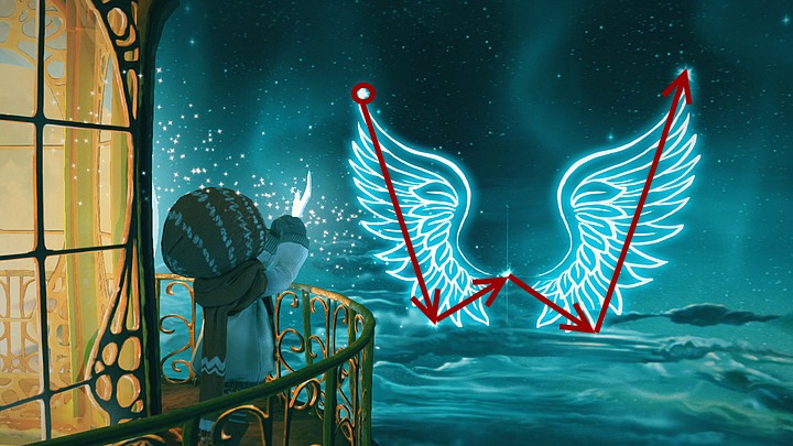 This time a Seeker will disturb Renie, when you see him, move the shard beam on his direction (on the mask) to throw him down - Final | Walkthrough - Walkthrough - Silence: The Whispered World 2 Game Guide