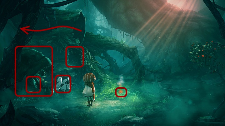 Now kick small skull (it is necessary to do to get the achievement) and take knights helmet which was hidden inside - Chapter Two | Walkthrough - Walkthrough - Silence: The Whispered World 2 Game Guide