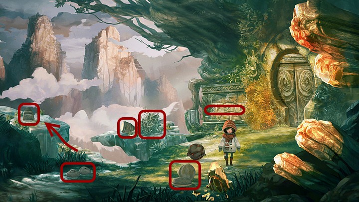 Use Dragon-Spot on broken prayer mill, Renie will repair it automatically - Chapter Two | Walkthrough - Walkthrough - Silence: The Whispered World 2 Game Guide