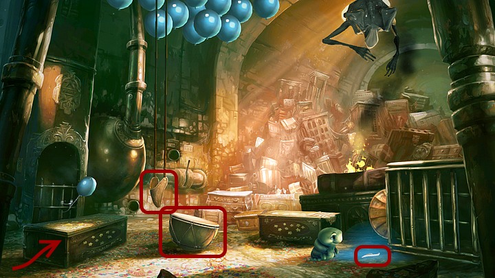 Tip the kettledrum to the right - Chapter Three | Walkthrough - Walkthrough - Silence: The Whispered World 2 Game Guide