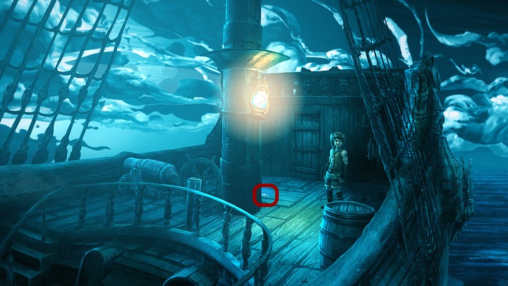 Being on the sea pick up the shard (behind the mast) - Chapter Three | Walkthrough - Walkthrough - Silence: The Whispered World 2 Game Guide