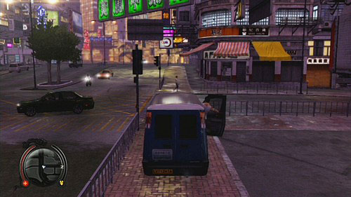 Get into the nearby van and get to place where Hotshot was seen lately - Hotshot Lead 2 - Gathered Surveillance - Walkthrough - Sleeping Dogs - Game Guide and Walkthrough