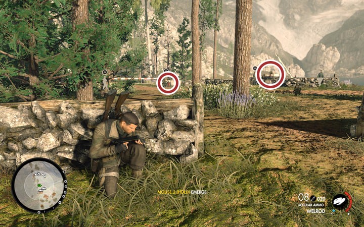 To clear the checkpoint, it is better to use sniper rifle, or a machinegun - Clearing checkpoints | Mission 3 Regilino Viaduct in Sniper Elite 4 - Mission 3: Regilino Viaduct - Sniper Elite 4 Game Guide
